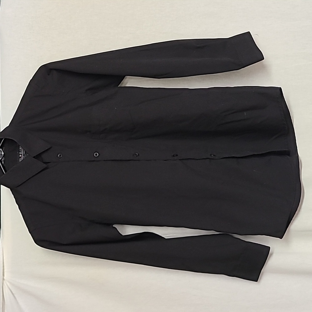 Boys 12 Black Button Down Dress Shirt Daniel Elissa NY